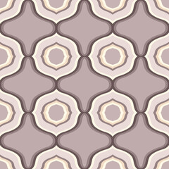 Geomertic Seamless Pattern. Vector Background for Tile, Textile, Card.  - 679336944