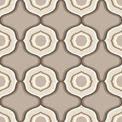 Geomertic Seamless Pattern. Vector Background for Tile, Textile, Card.  - 679336963