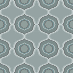 Geomertic Seamless Pattern. Vector Background for Tile, Textile, Card.  - 679336965