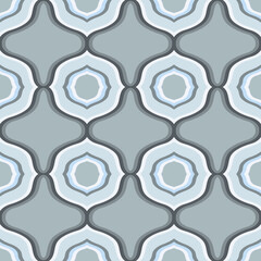 Geomertic Seamless Pattern. Vector Background for Tile, Textile, Card.  - 679336967