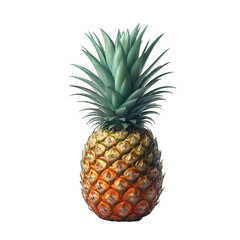 Pineapple Paradise: Tropical Treasure on Transparent Background, GENERATIVE AI