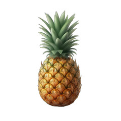 Pineapple Paradise: Tropical Treasure on Transparent Background, GENERATIVE AI