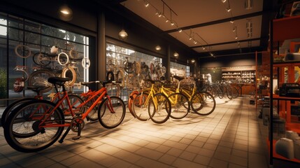an engaging virtual bicycle store with a variety of bikes and accessories