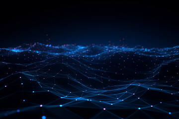 Abstract business futuristic background with glowing lines. Data technology