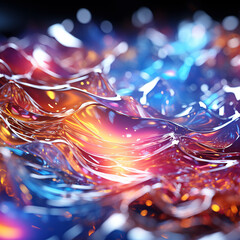 Vibrant Holographic Waves Evoke a Dance of Light and Color