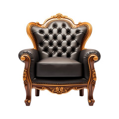 a comfortable armchair with elegant upholstery