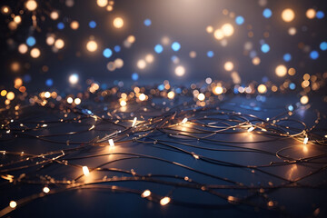Christmas background with shining particles. Holiday concept 