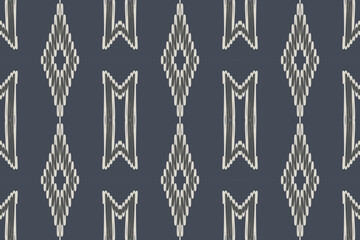 Ikat Seamless Geometric ethnic oriental seamless pattern traditional Design for background,carpet,wallpaper,clothing,wrapping,Batik,fabric,Vector illustration. embroidery style.