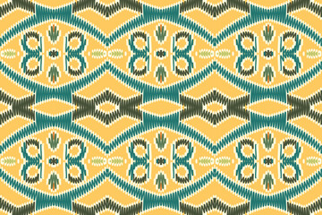 Ikat Seamless Geometric ethnic oriental seamless pattern traditional Design for background,carpet,wallpaper,clothing,wrapping,Batik,fabric,Vector illustration. embroidery style.