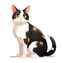 Fototapeta premium Japanese Bobtail cat png