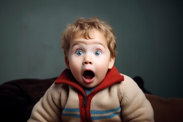 cute baby with a surprised and beautiful face - Powered by Adobe