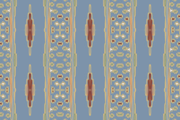 Ikat Seamless Geometric ethnic oriental seamless pattern traditional Design for background,carpet,wallpaper,clothing,wrapping,Batik,fabric,Vector illustration. embroidery style.