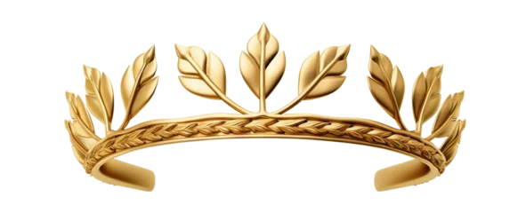 Fototapeten Golden olive crown (wreath), cut out © Yeti Studio