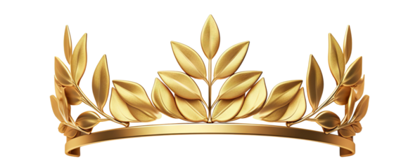 Golden olive crown (wreath), cut out