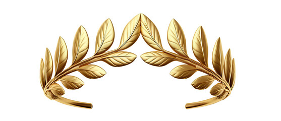 Golden olive crown (wreath), cut out
