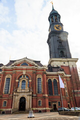 Fototapeta na wymiar Saint Michael's Church in Hamburg, Germany