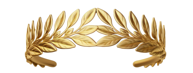 Golden olive crown (wreath), cut out