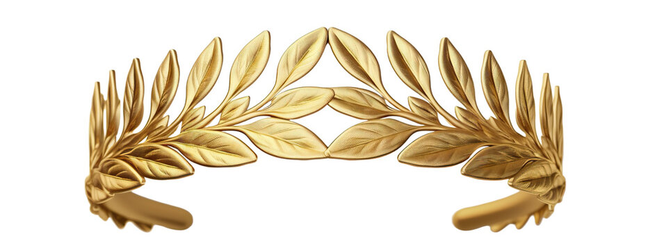 Golden olive crown (wreath), cut out