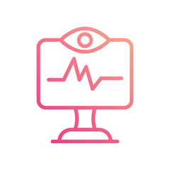 Monitoring icon isolate white background vector stock illustration
