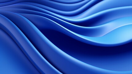 Rippling Blue Wave: 3D Abstract Design