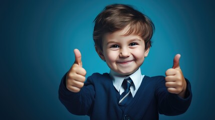 a child's tiny hand giving a thumbs-up. - obrazy, fototapety, plakaty