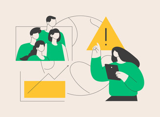 Population growth abstract concept vector illustration.