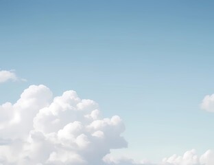 Blue sky with clouds. Created with Generative AI technology
