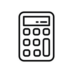 Calculator icon isolate white background vector stock illustration