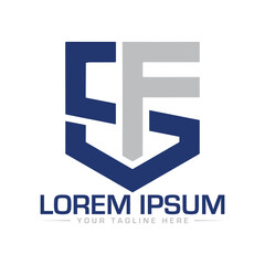 SF Letter Logo Design Unique and Modern Logo Design