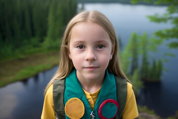 Potrait of an girl scout