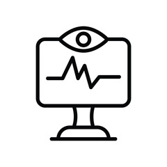 Monitoring icon isolate white background vector stock illustration