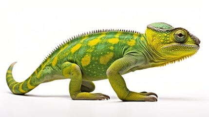 Obraz premium chameleon full body on white background
