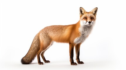 Fototapeta premium fox full body on white background