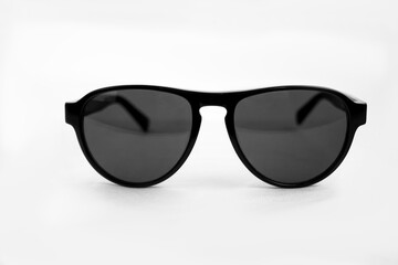 Black sunglasses isolated on white background