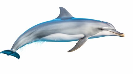 Dolphin full body on white background