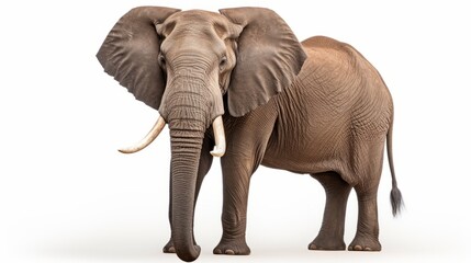 Fototapeta na wymiar elephant full body on white background