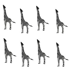 pattern with giraffe