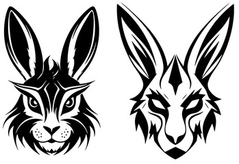 Vector rabbit face logo