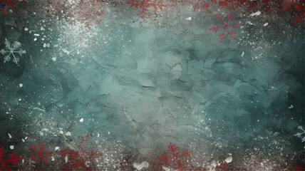 a christmas scene with red and white snowflakes on a blue background, winter background template for desktop photo
