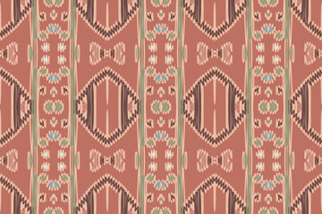 Ethnic abstract purple Seamless ikat pattern in tribal, folk embroidery, and Asia style. Aztec geometric art ornament print. Design for carpet, wallpaper, clothing, wrapping, fabric, cover.