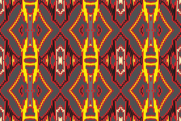 Ethnic abstract purple Seamless ikat pattern in tribal, folk embroidery, and Asia style. Aztec geometric art ornament print. Design for carpet, wallpaper, clothing, wrapping, fabric, cover.