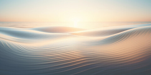 Artistic interpretation of sound therapy, concentric waves emanating from a central point, subtle pastels, tranquil