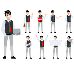 Men avatars. Male set person, collection guy character for social profile, illustration businessman student face, office stuff vector