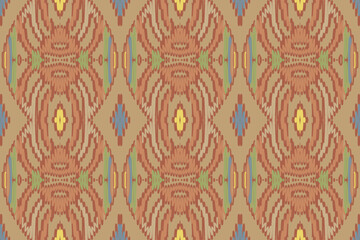 Ethnic abstract purple Seamless ikat pattern in tribal, folk embroidery, and Asia style. Aztec geometric art ornament print. Design for carpet, wallpaper, clothing, wrapping, fabric, cover.
