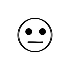 Fototapeta premium Doodle Emoji face icon. Hand drawn sketch style. 