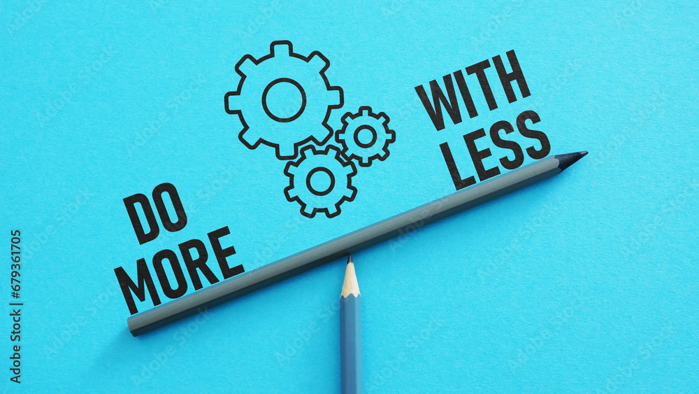 Poster Do more with less is shown using the text