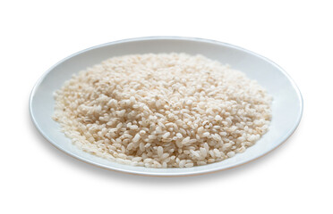 uncooked rice dish isolated on transparent background