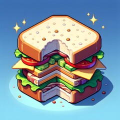 sandwich with cheese and vegetables