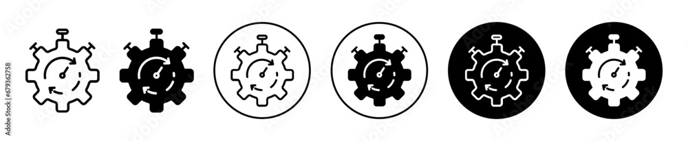 Poster fast processing icon. stopwatch with dial to show business productivity and flexible progress symbol