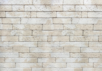 Fototapeta premium Beige Bricks Wall Texture Background